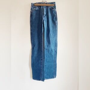 Vintage Wrangler Straight‎ Leg Denim Jeans Wrangler Cotton High Rise